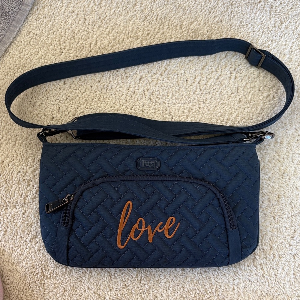 Lug Navy Blue Convertible Crossbody Bag